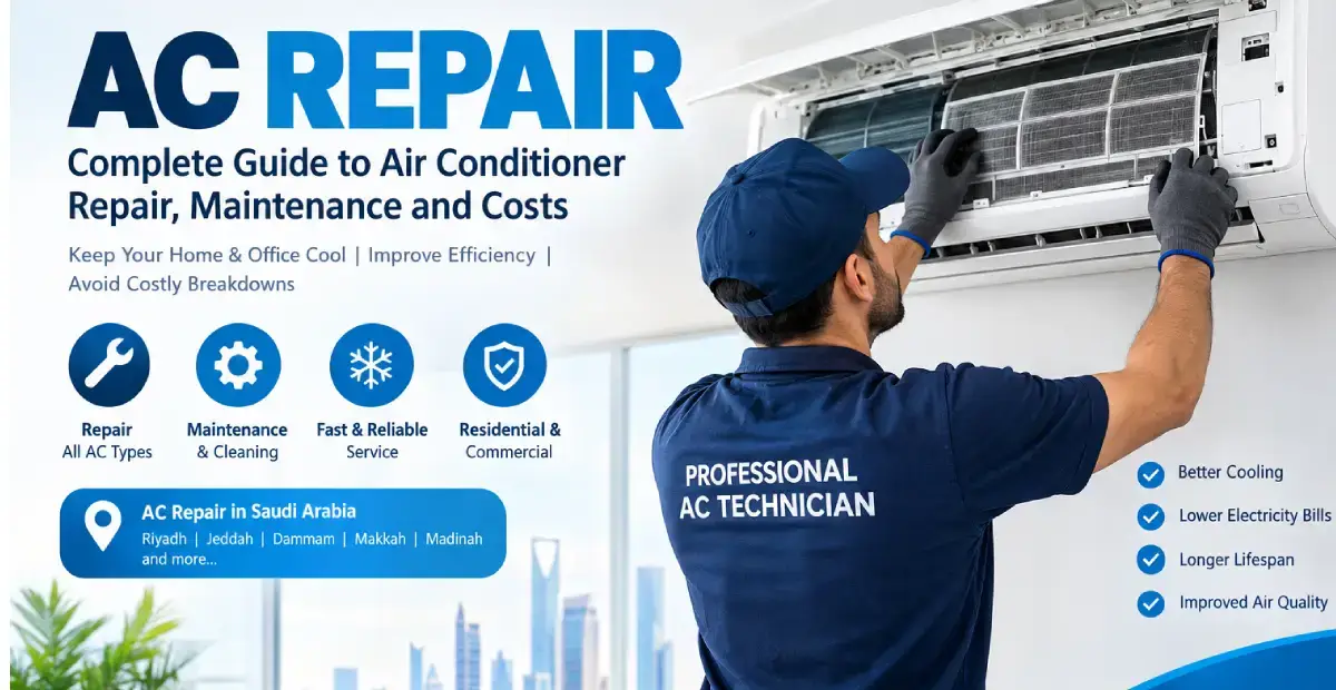 HVAC Technician Repairing AC